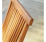 Ensemble de 2 chaises de jardin en acacia massif capri