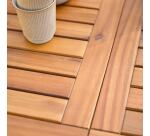 Table de jardin ovale Capri en acacia massif a rallonge 6 à 8 personnes