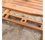 Table de jardin ovale Capri en acacia massif a rallonge 6 à 8 personnes