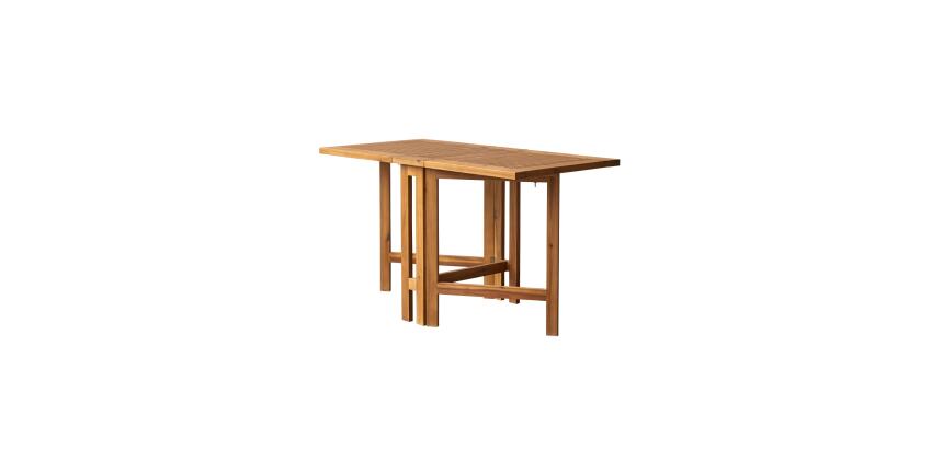 Table de jardin pliable Capri en acacia massif 2 à 4 personnes