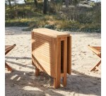 Table de jardin pliable Capri en acacia massif 2 à 4 personnes