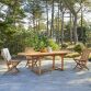 Table de jardin ovale Capri en acacia massif a rallonge 7 à 9 personnes