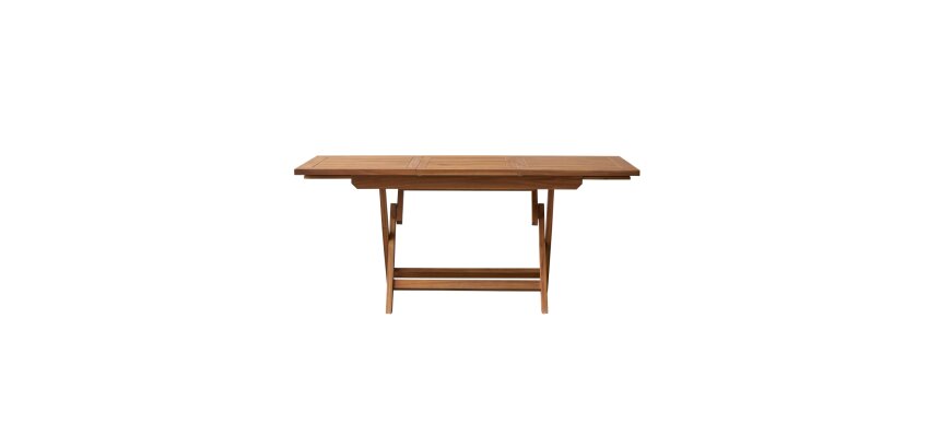 Table d'extérieur extensible en bois d'acacia 4-6 pers Capri H 75 x L 120 x P 70 cm