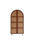 Armoire en orme et cannage Lisbeth