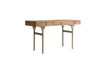 Bureau en bois de pin et orme recyclés L 142 cm Kim