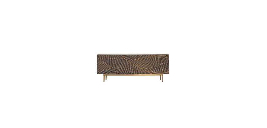 Buffet en manguier massif et terrazzo L 180 cm Bilal
