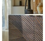 Buffet en manguier massif et terrazzo L 180 cm Bilal