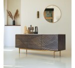 Buffet en manguier massif et terrazzo L 180 cm Bilal