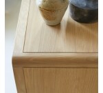 Commode de rangement en chêne massif et cannage Come