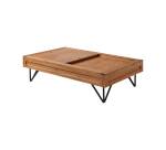 Table basse Bonnie en acacia massif, rectangulaire 120 x 68 cm