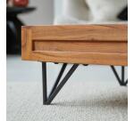 Table basse Bonnie en acacia massif, rectangulaire 120 x 68 cm