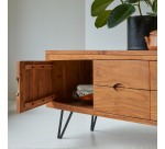 Meuble tv en acacia massif 180 cm bonnie