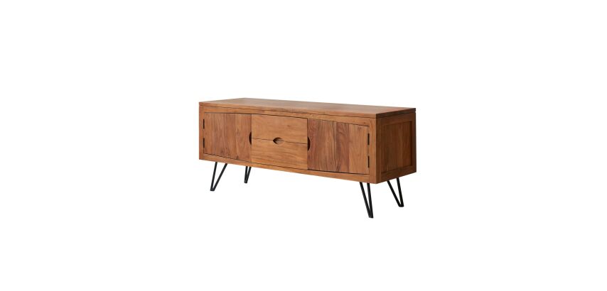Meuble TV en acacia massif L 150 cm Bonnie