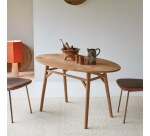 Table ovale Elena en teck massif recycle 2 à 4 personnes