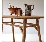 Table ovale Elena en teck massif recycle 2 à 4 personnes