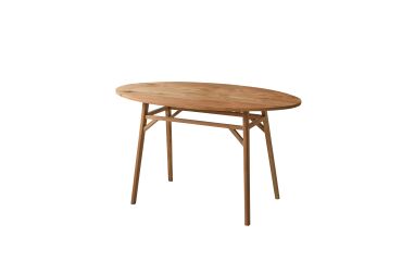 Table ovale Elena en teck massif recycle 2 à 4 personnes