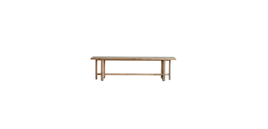 Banc Antonia en teck massif recyclé, largeur 170 cm