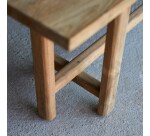 Banc Antonia en teck massif recyclé, largeur 170 cm