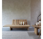 Banquette en bois de teck recyclé Joaquin, 3 places H 76 x L 200 x P 100 cm