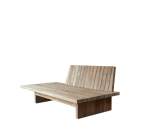 Banquette en bois de teck recyclé Joaquin, 3 places H 76 x L 200 x P 100 cm