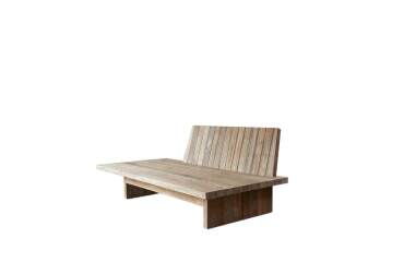 Banquette en bois de teck recyclé Joaquin, 3 places H 76 x L 200 x P 100 cm