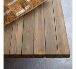 Banquette en bois de teck recyclé Joaquin, 3 places H 76 x L 200 x P 100 cm