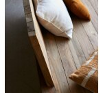Banquette en bois de teck recyclé Joaquin, 3 places H 76 x L 200 x P 100 cm