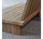 Banquette en bois de teck recyclé Joaquin, 3 places H 76 x L 200 x P 100 cm