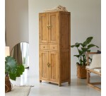 Armoire de rangement en pin massif recyclé Naturel Yuki