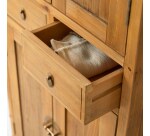Armoire de rangement en pin massif recyclé Naturel Yuki