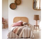 Tête de lit en tiges de rotin Josephine H 80 x L 90 x P 3 cm