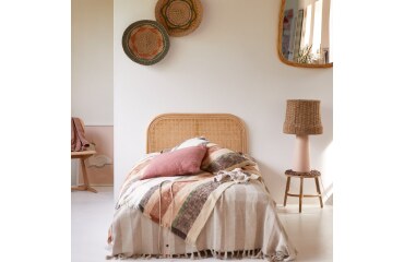Tête de lit en tiges de rotin Josephine H 80 x L 90 x P 3 cm