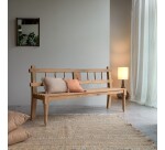 Banc Paula en teck massif recyclé, largeur 195 cm