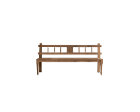 Banc Paula en teck massif recyclé, largeur 195 cm