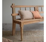 Banc Paula en teck massif recyclé, largeur 195 cm