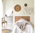 Tête de lit enfant en bois de teck Urbain H 76 x L 135 x P 5 cm