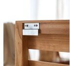 Tête de lit enfant avec étagères en bois de teck Urbain H 76 x L 135 x P 5 cm
