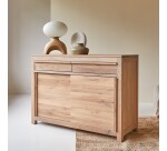 Buffet en bois de chêne Luce H 85 x L 120 x P 45 cm