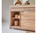 Buffet en bois de chêne Luce H 85 x L 120 x P 45 cm