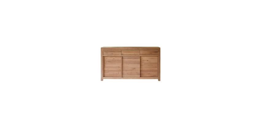 Buffet en bois de chêne Luce H 85 x L 150 x P 47 cm