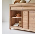 Buffet en bois de chêne Luce H 85 x L 150 x P 47 cm