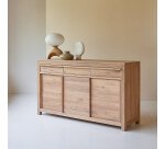 Buffet en bois de chêne Luce H 85 x L 150 x P 47 cm