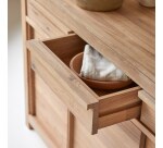 Buffet en bois de chêne Luce H 85 x L 150 x P 47 cm