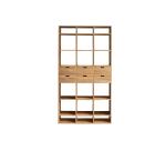 Bibliothèque haute en chêne massif Miho