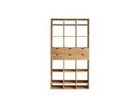 Bibliothèque haute en chêne massif Miho