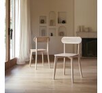 Ensemble de 2 Chaises en bois de chêne Abel H 85 x L 48 x P 49 cm