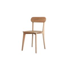 Ensemble de 2 Chaises en bois de chêne Abel H 85 x L 48 x P 49 cm