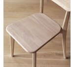 Ensemble de 2 Chaises en bois de chêne Abel H 85 x L 48 x P 49 cm