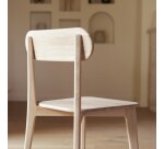 Ensemble de 2 Chaises en bois de chêne Abel H 85 x L 48 x P 49 cm