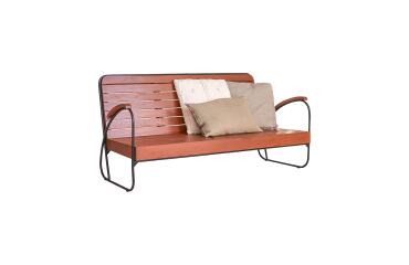 Banc Key Wood en acacia massif, 3 places